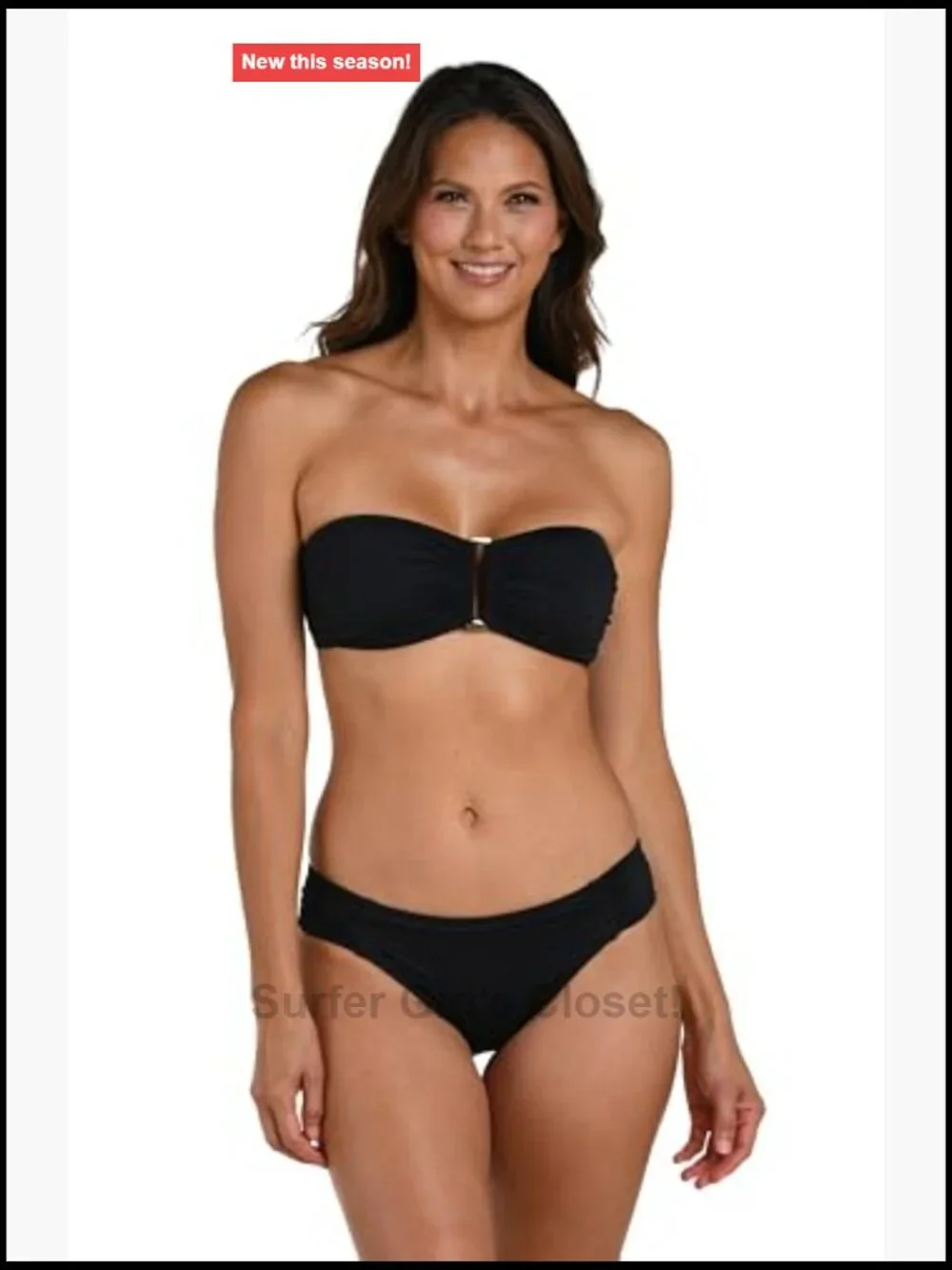 Bandeau Slider Swimsuit Top with Molded Cups